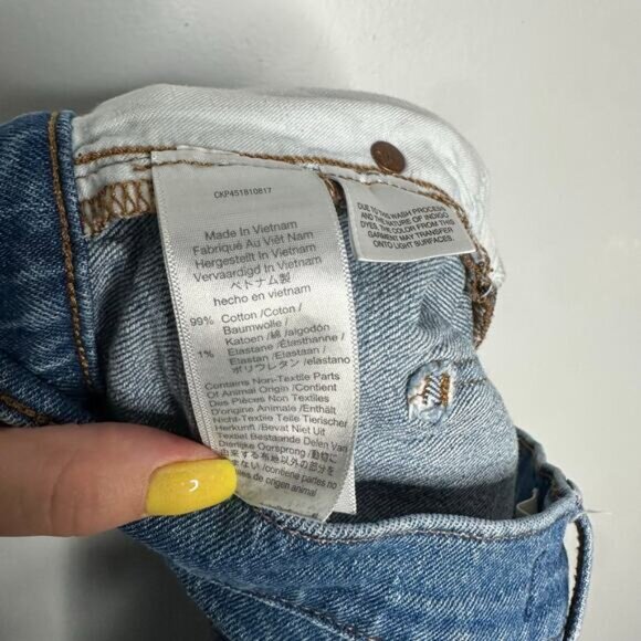 Madewell Women’s Medium Wash the High‎ Rise Slim Boy Jean Straight Size 29T - Picture 7 of 7